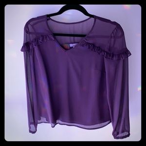 Truly Poppy Sheer blouse